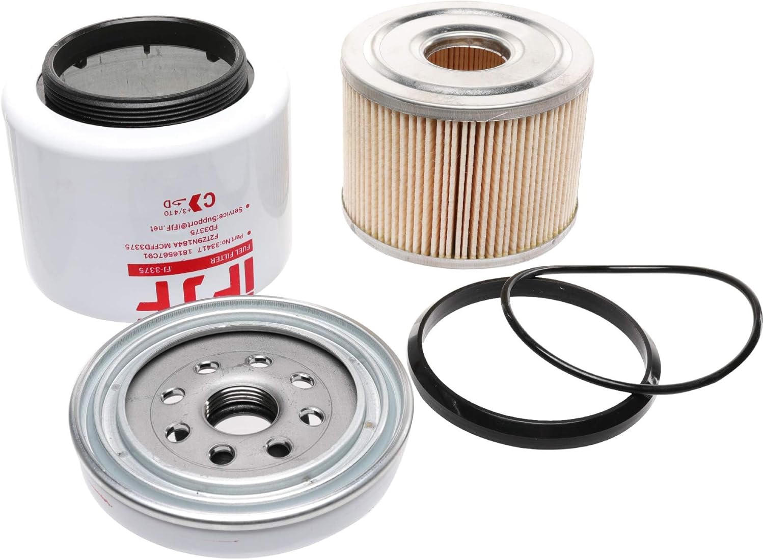 iFJF 2Pcs FD3375 Spin-on Fuel Water Separator Filter 33217 Replacement for E250 E350 F250 F350 7.3L 1988-1994 Diesel Engines Replaces F2TZ9N184A FS1281 PS6554A 2 Packs