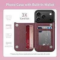 Vista 322 de LETO para iPhone 15 Pro Funda tipo cartera - Tapa tipo folio con patada - Diseños de moda - Tarjetero - Funda protectora para mujeres y niñas - 6.1