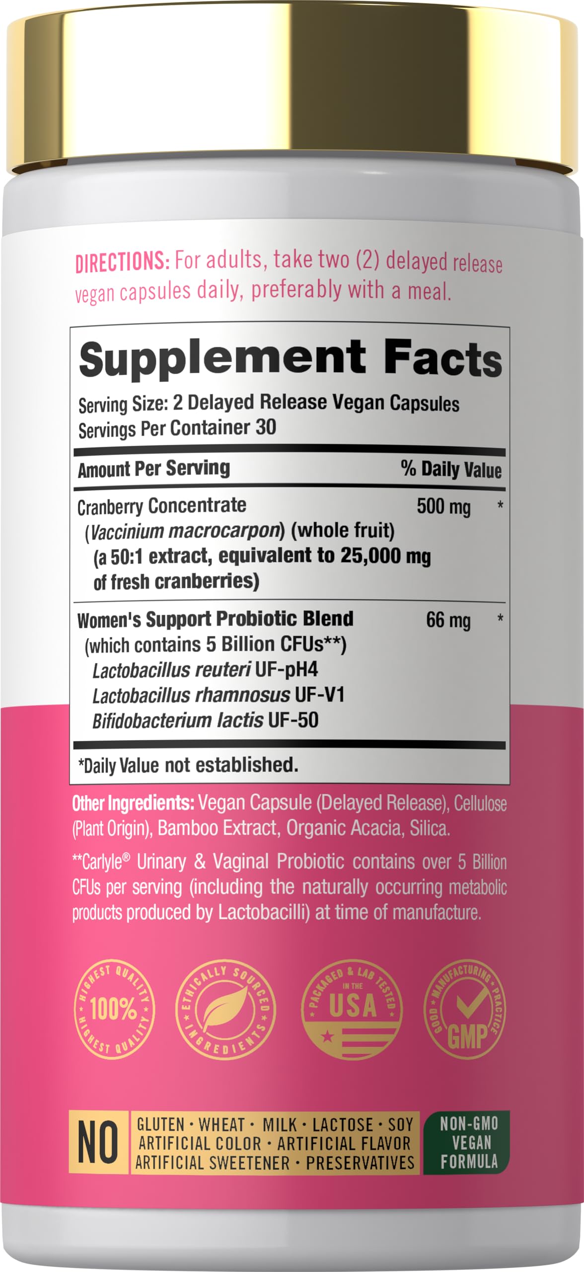 Carlyle Urinary and Vaginal Probiotic for Women | 60 Capsules — Amazon image 2