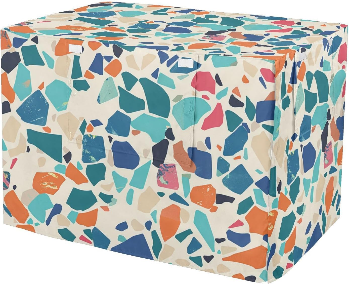 Dog Crate Cover Kennel Cover for Dog Cages Breathable for Wire Cage Indoor Outdoor Multicolor Terrazzo Chips