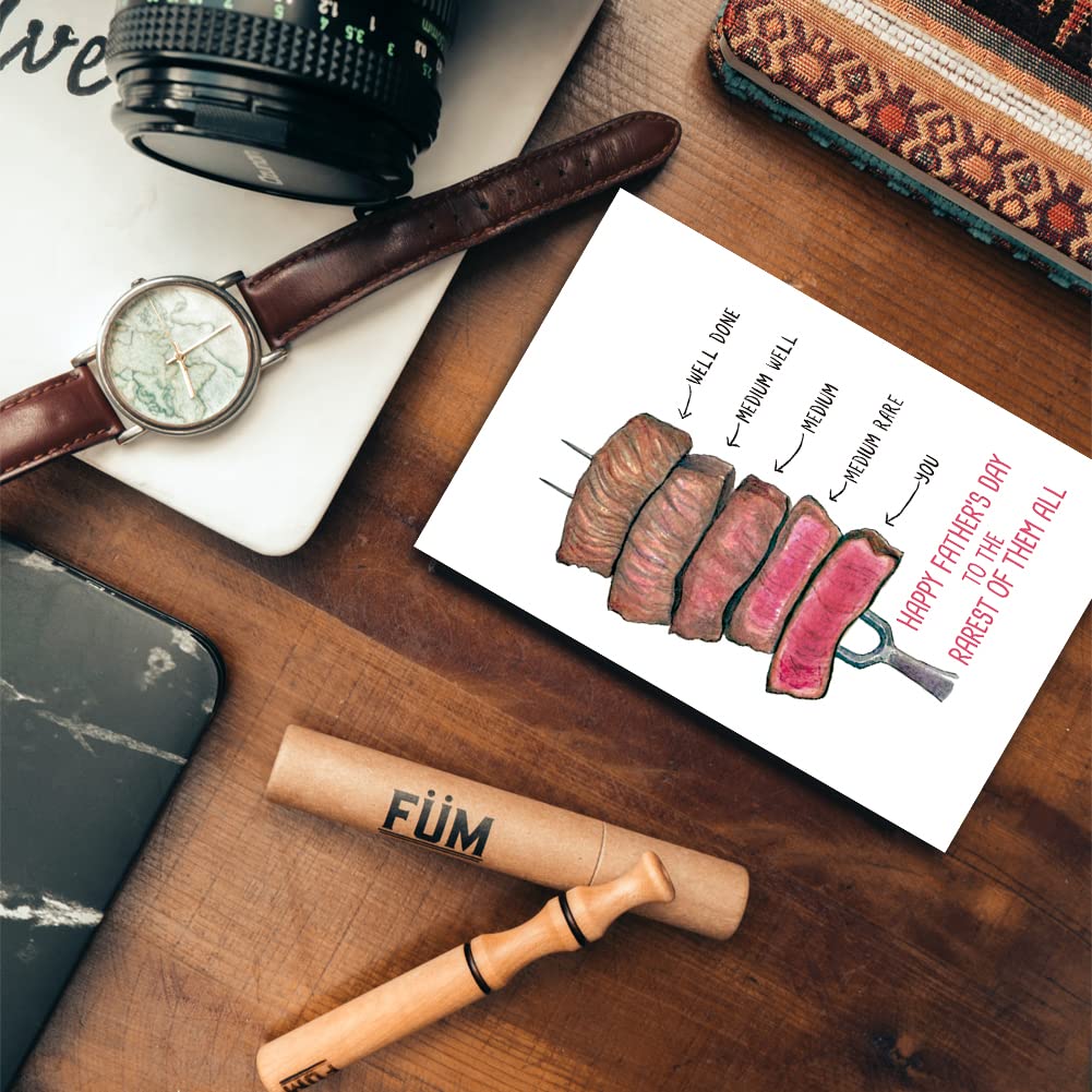 OJsensai Naughty Steak Fathers Day Gift from Daughter Son, Sarcastic Father's  Birthday Greeting Card for dad, Quirky Blank Card for Daddy from Children,  Rarest of Them All Funny Card: Buy Online at