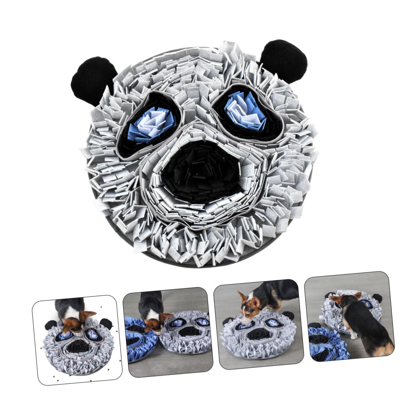 SHINEOFI Panda Schnüffelmatte Für Hunde 50x50cm Aus Langlebigem Material Mit Rutschfestem Boden Interaktives Futtermatte Training Zur Fettleibigkeitsvorbeugung Im Haustierbedarf