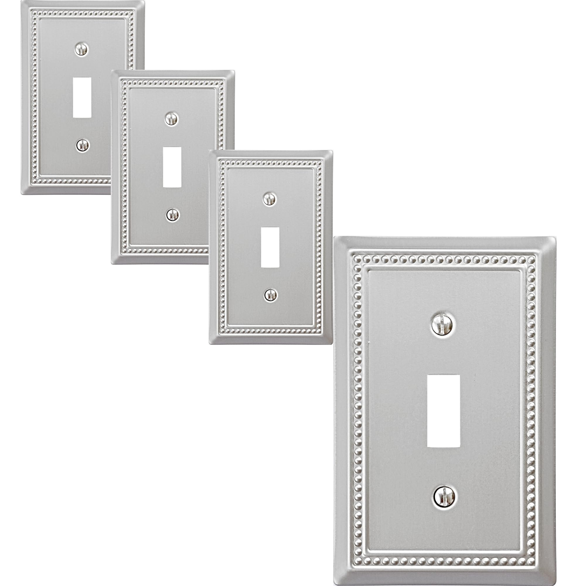Beaded Wall Plates - Elegant White Decor -29