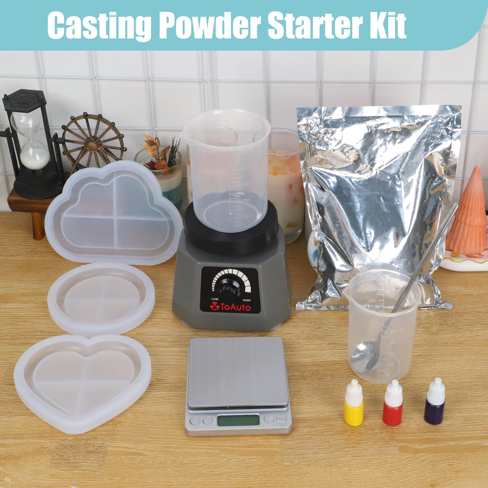 TOAUTO Casting Powder Starter Kit with Vibrator 4
