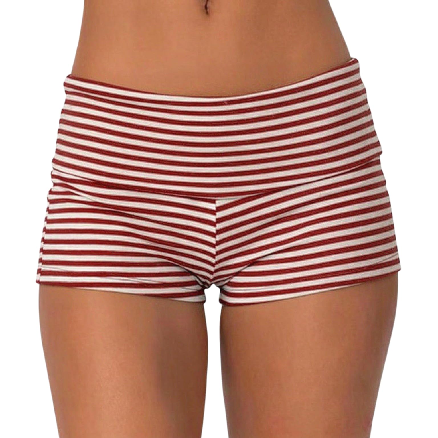 Women Fold Over Mini Shorts Y2K Lounge Pajama Bottoms Low Rise Booty Shorts