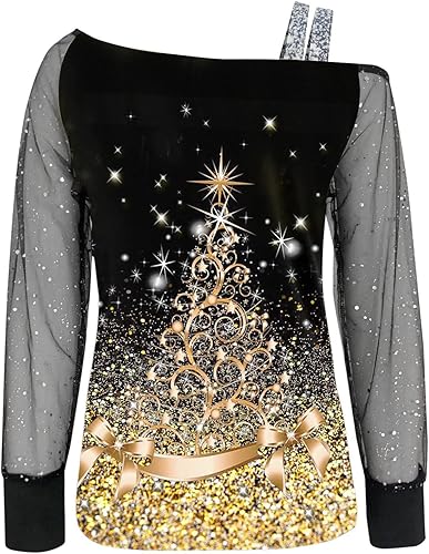 Miniatura 2 de SNKSDGM Sudaderas de Navidad suaves de manga larga para mujer, cuello redondo, lindas y divertidas, camisetas