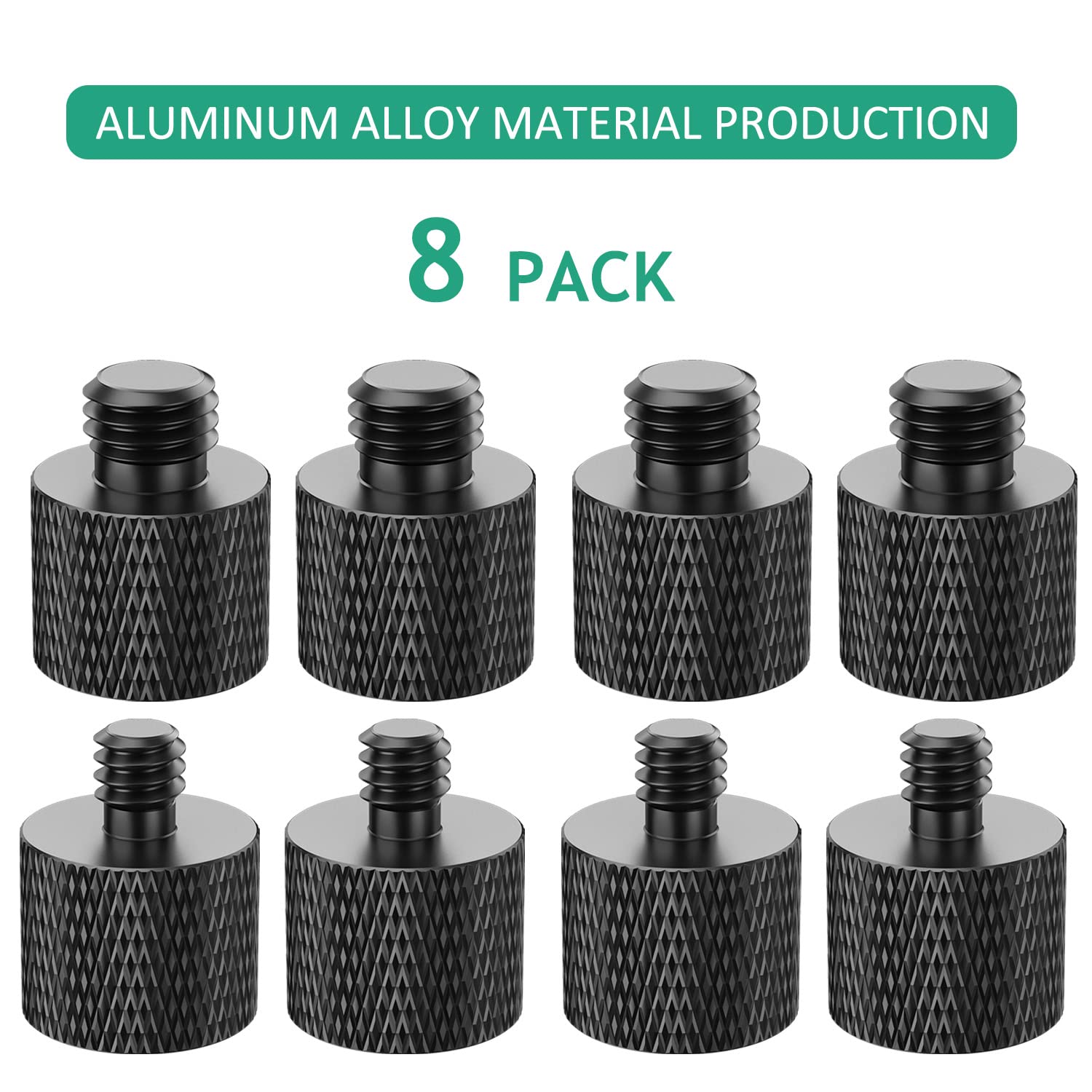 8 Pezzi Adattatore Vite, Adattatore Filettatura 1/4 Femmina a 3/8 Maschio e 3/8 Femmina a 1/4 Maschio Adattatori a Filettatura per Microfono Treppiede, Fotocamera Treppiede, Fotocamera DSLR