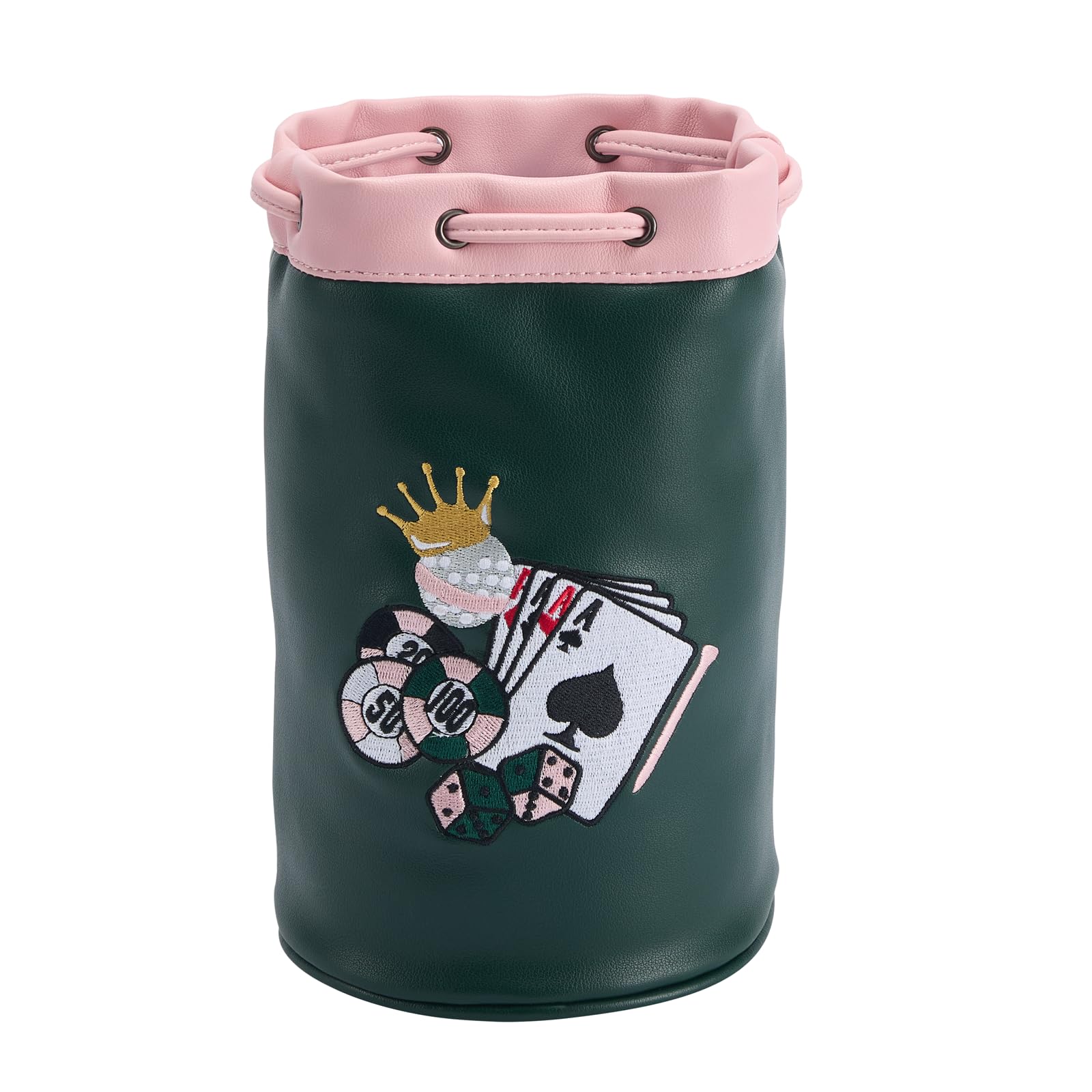 Bolsa para pelotas de golf de piel PINKTEE con diseño estilo cubo 8