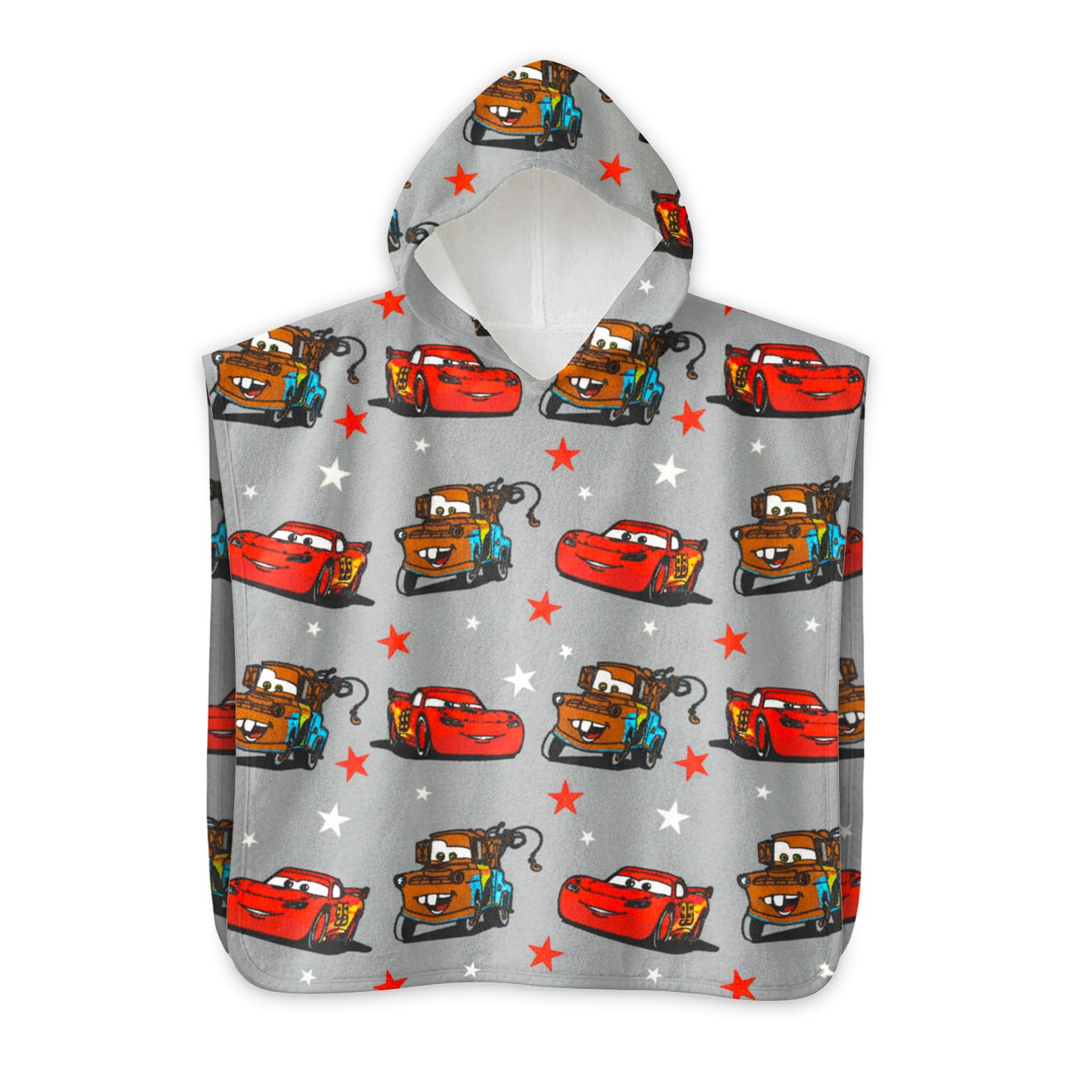 Lightning McQueen - Poncho de toalla con capucha para niños pequeños, paquete de poncho de surf