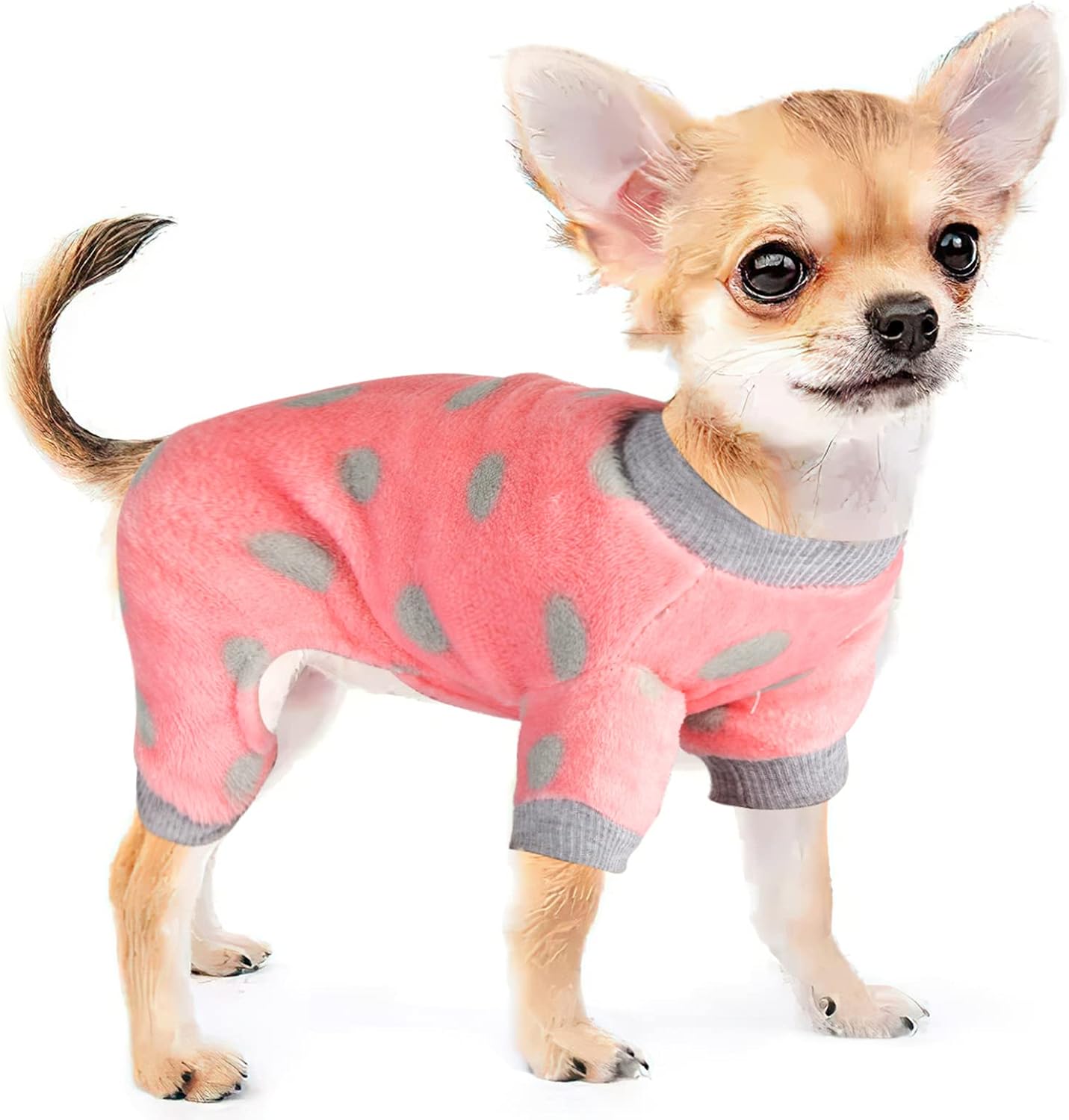 Dog Pajamas Small Dog Sweater Chihuahua Clothes Dog Onesie Puppy Sweater Dog Pjs Dog Apparel & Accessories Tiny Dog Yorkie Ropa para Perros Clothes XXS Dog Clothing (Small)