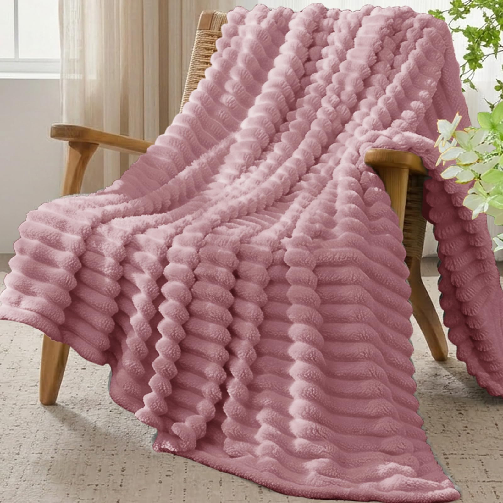 Vielit Kuscheldecke Flauschig,Ultral Weiche Kuscheldecke-Leichte Atmungsaktiv Wohn- & Kuscheldecken, Tagesdecke & Sofadecke überwurf, Pflegeleicht Cord Decke für Zimmer Deko