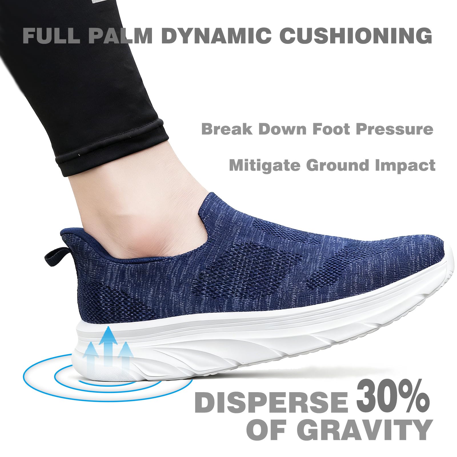 Baskets Mode Homme Chaussures de Sport sans Lacets Mocassins Loafers Chaussures de Running Légeres Chaussure de Tennis Chaussure de Marche Taille 39-46