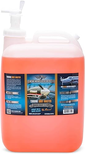 RealClean Turbine Soot Master - Removedor de hollín de carbono y escape, detalladores profesionales de aviones, 5 galones