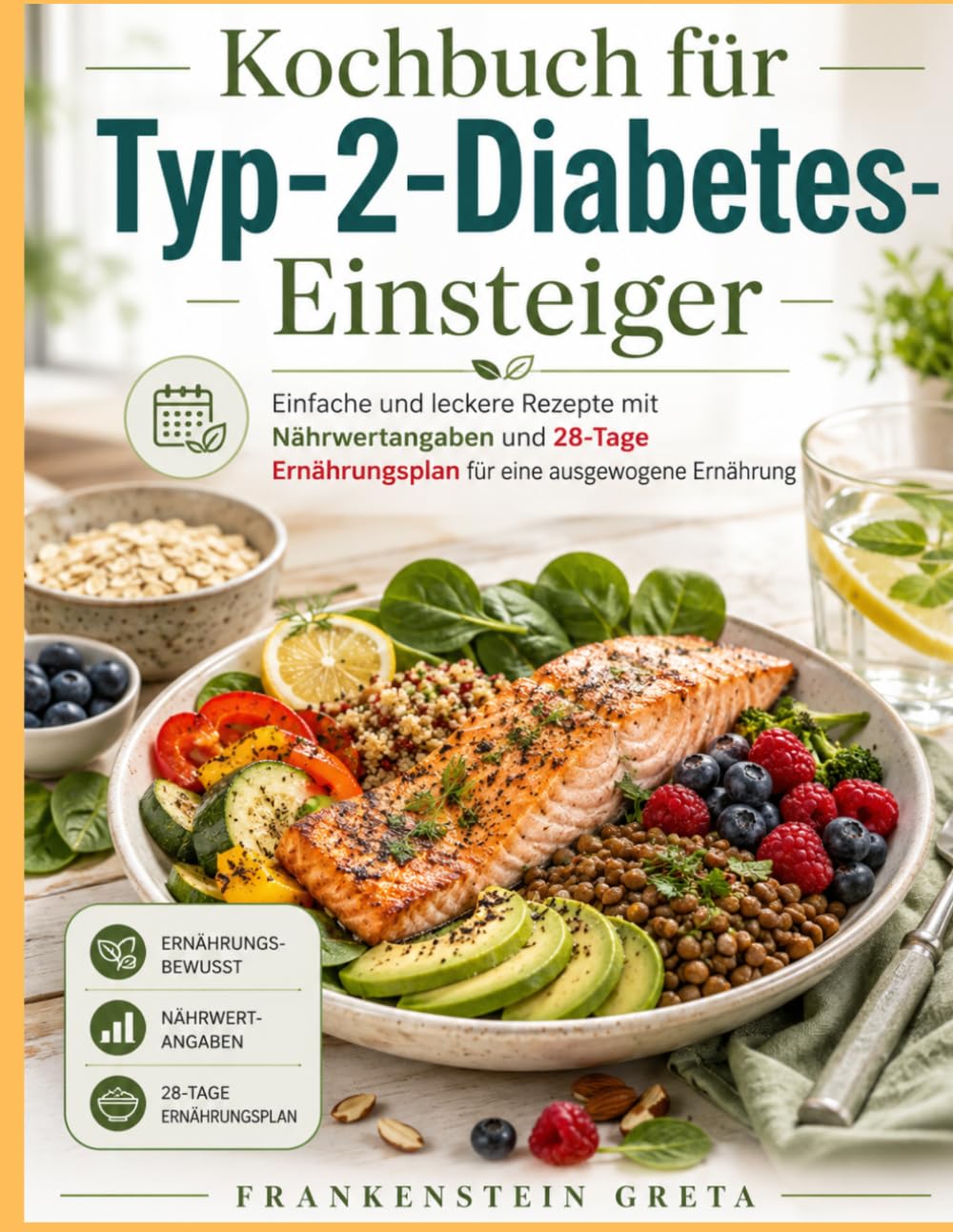 Kochbuch für Typ-2-Diabetes-Einsteiger: Einfache und leckere Rezepte mit Nährwertangaben und 28-Tage Ernährungsplan für eine ausgewogene Ernährung