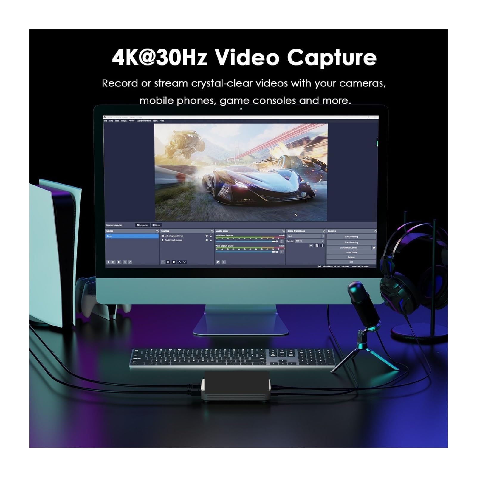 Tarjeta de Captura de Video Compatible con HMI 4K con Salida de Bucle for transmisión en Vivo de Jugadores Grabber & Play Extreme 4K a 60 Hz