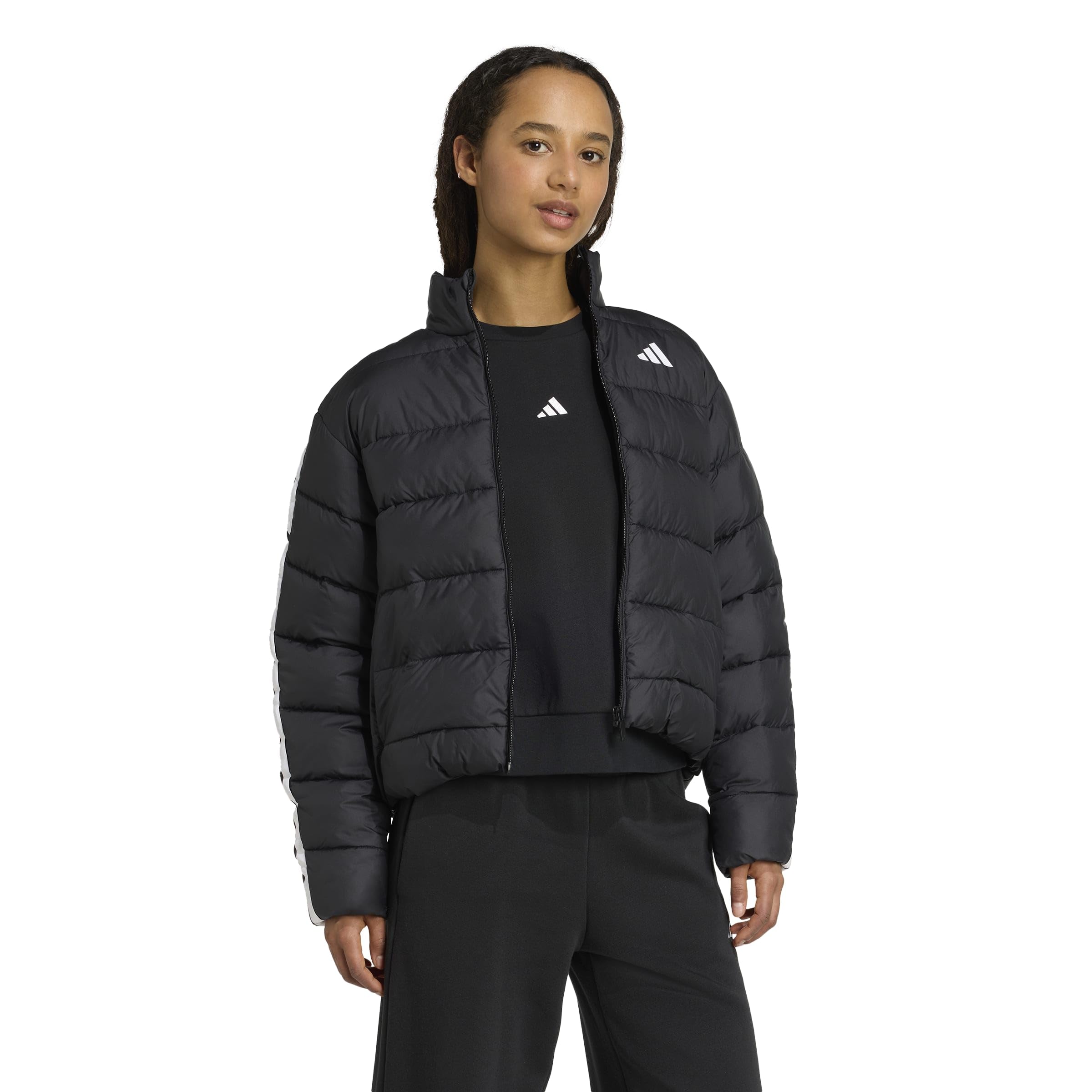 adidas Mujer Essentials CLIMAWARM 3 Stripes Synthetic Down Jackets