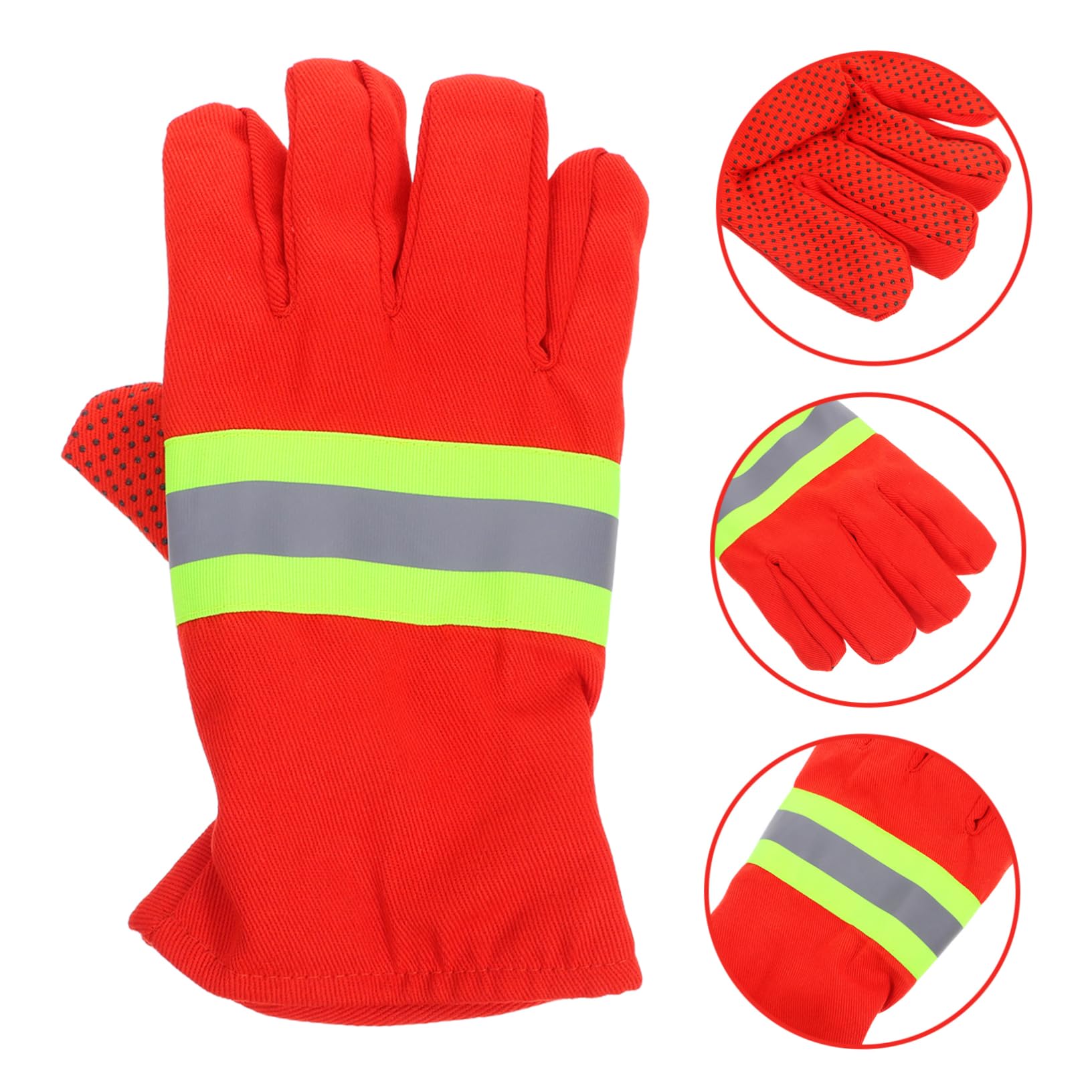 KOMBIUDA 2 Paia Guanti da Anticalore Guanti Ignifughi Isolanti per Vigili del Resistenza al Calore Elevata Design Ergonomico e Fodera Morbida per Lavori e Outdoor