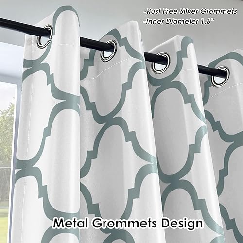 Miniatura 2 de Melodieux - Cortina opaca con aislamiento térmico y ojales, de estilo marroquí, ventana extra ancha, para puerta corrediza de patio, 1 panel (100 x