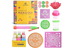 Magical Diwali Readymade Rangoli Kit with Tea Lights