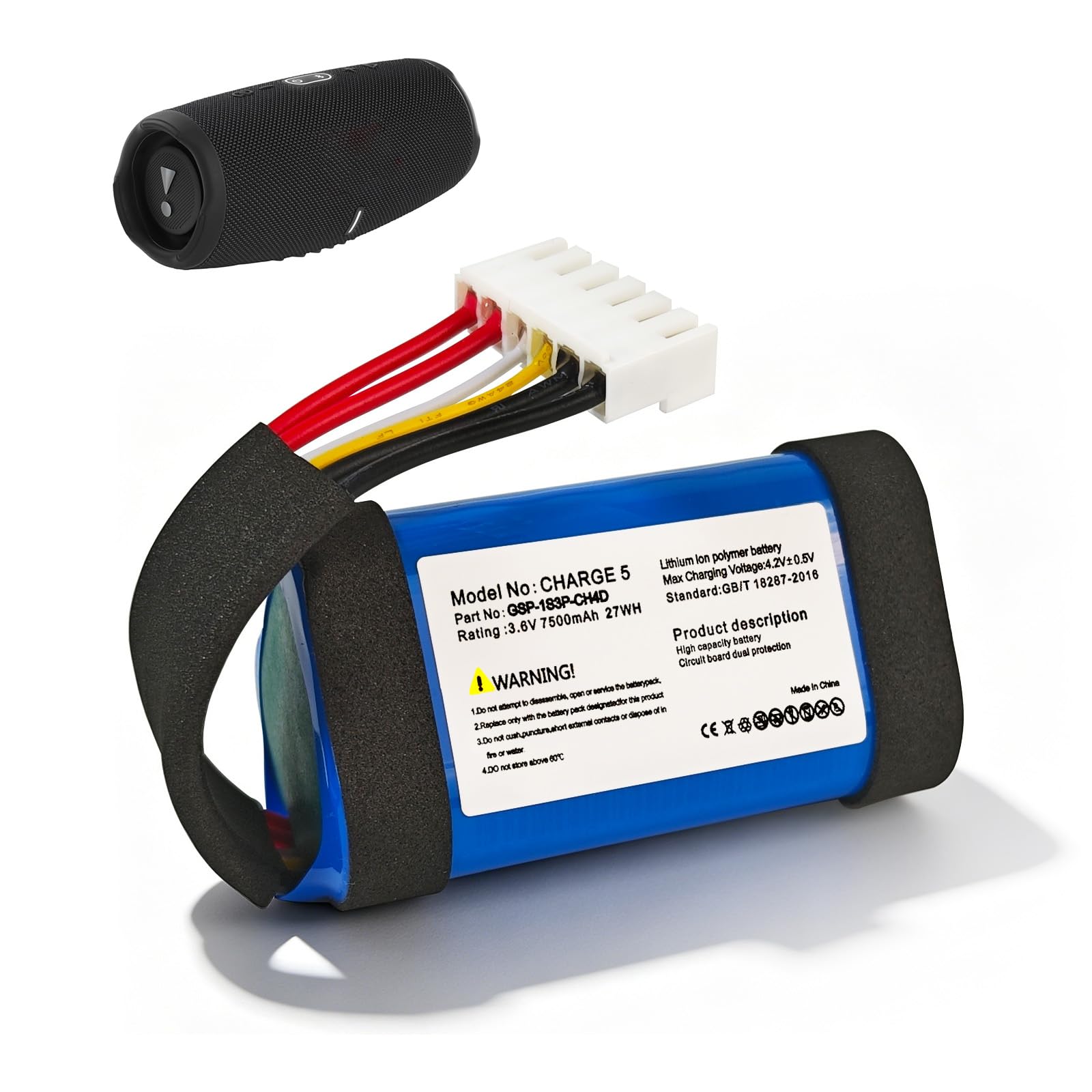 Amazon.com: HamnaKhu 7500mAh for JBL Charge 5 Replacement Battery