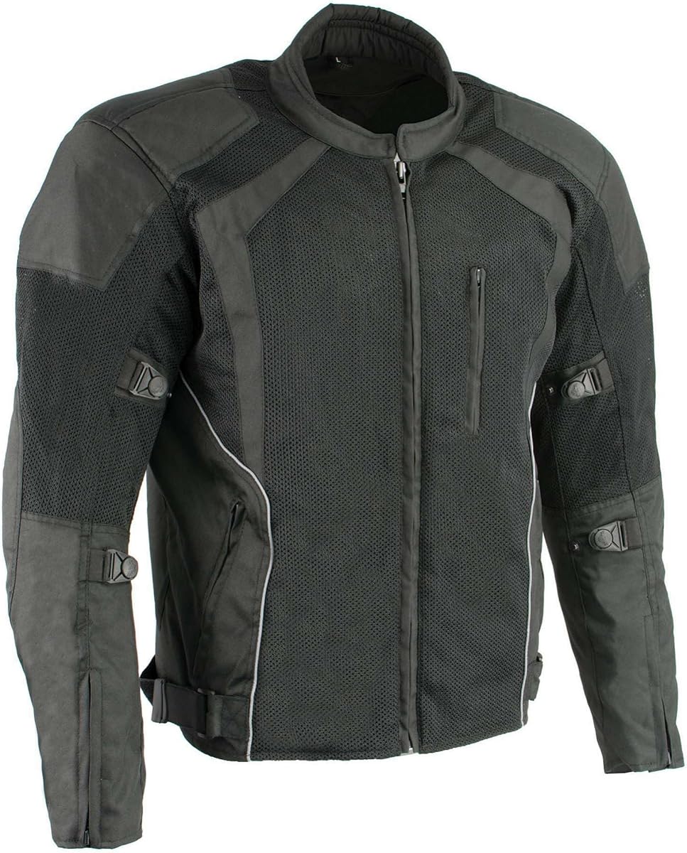 Milwaukee Leather Chaqueta de motociclista de tela blindada para hombre, uso durante todo el año