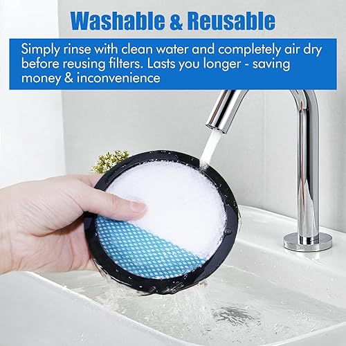 Miniatura 4 de 3 piezas de filtro lavable para aspiradora Ryobi 18V 1 + inalámbrica PCL720, PBLSV716, PBLSV717, piezas de repuesto, comparadas con la parte