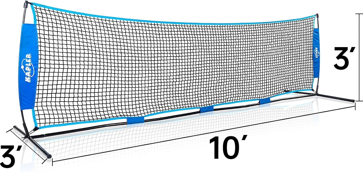 Kapler 10x3FT Tennis Net Set for Kids, Portable & Moveable Kids Tennis Net with Carry Bag, Small Tennis Net for 1-on-1 Adult Tennis Practice Play. : Sports & Outdoors