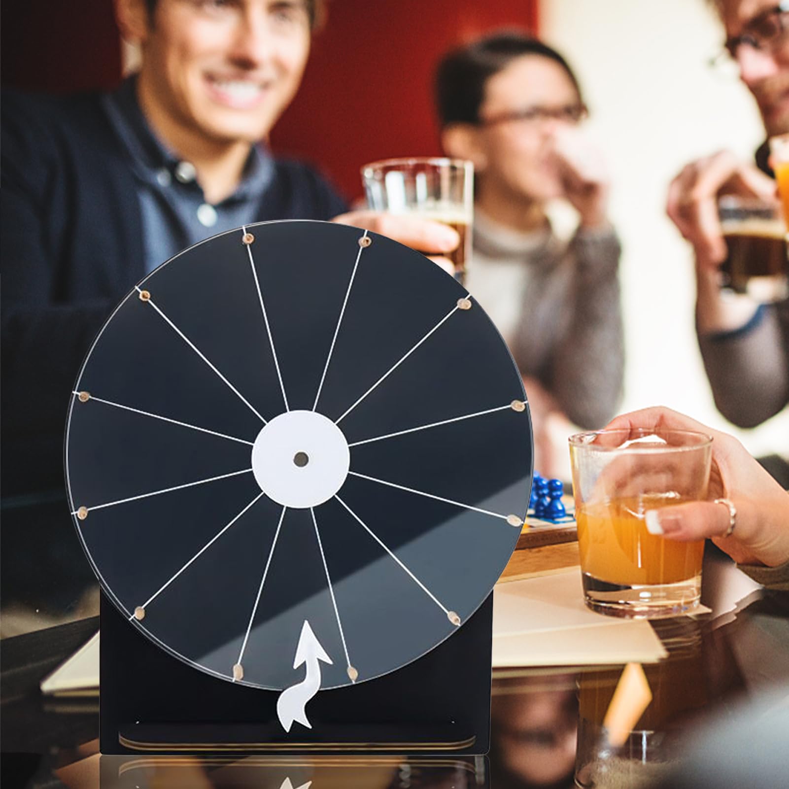 Ruleta De Premios | Ruleta De 28 cm Madera | Accesorios Juegos Noche Borrable para Adultos Adolescentes | Organizadores Eventos Fiestas Aula Recompensas Celebraciones Familiares