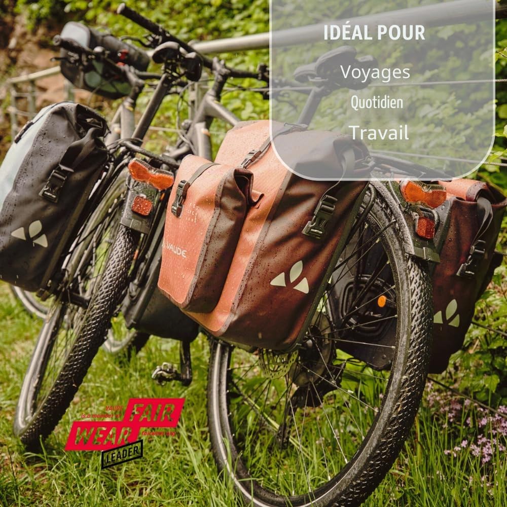 VAUDE Aqua Back Plus Sacoche de vélo pour roue arrière - une paire – Volume 51 l - matière bâche sans PVC