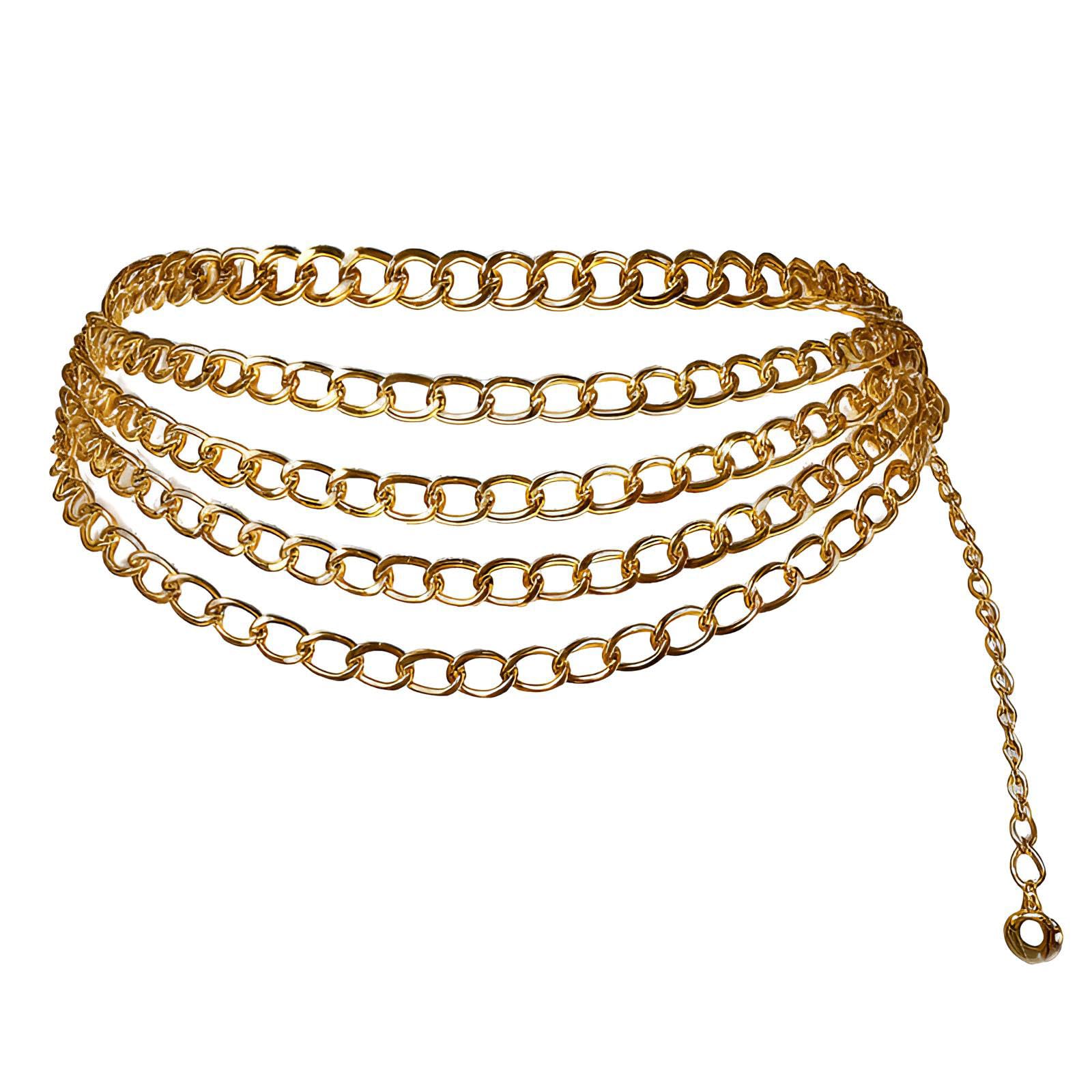 shidara 1 Psc elegant Women's chain belt waist chain belt multi-layer body belly chain dress suitable-picture-49