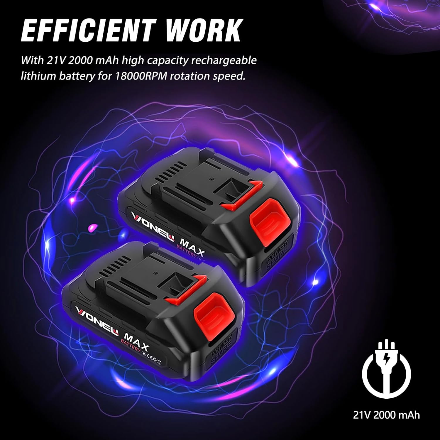 ALSO GO 21V 2000mAh Lithium Batteries