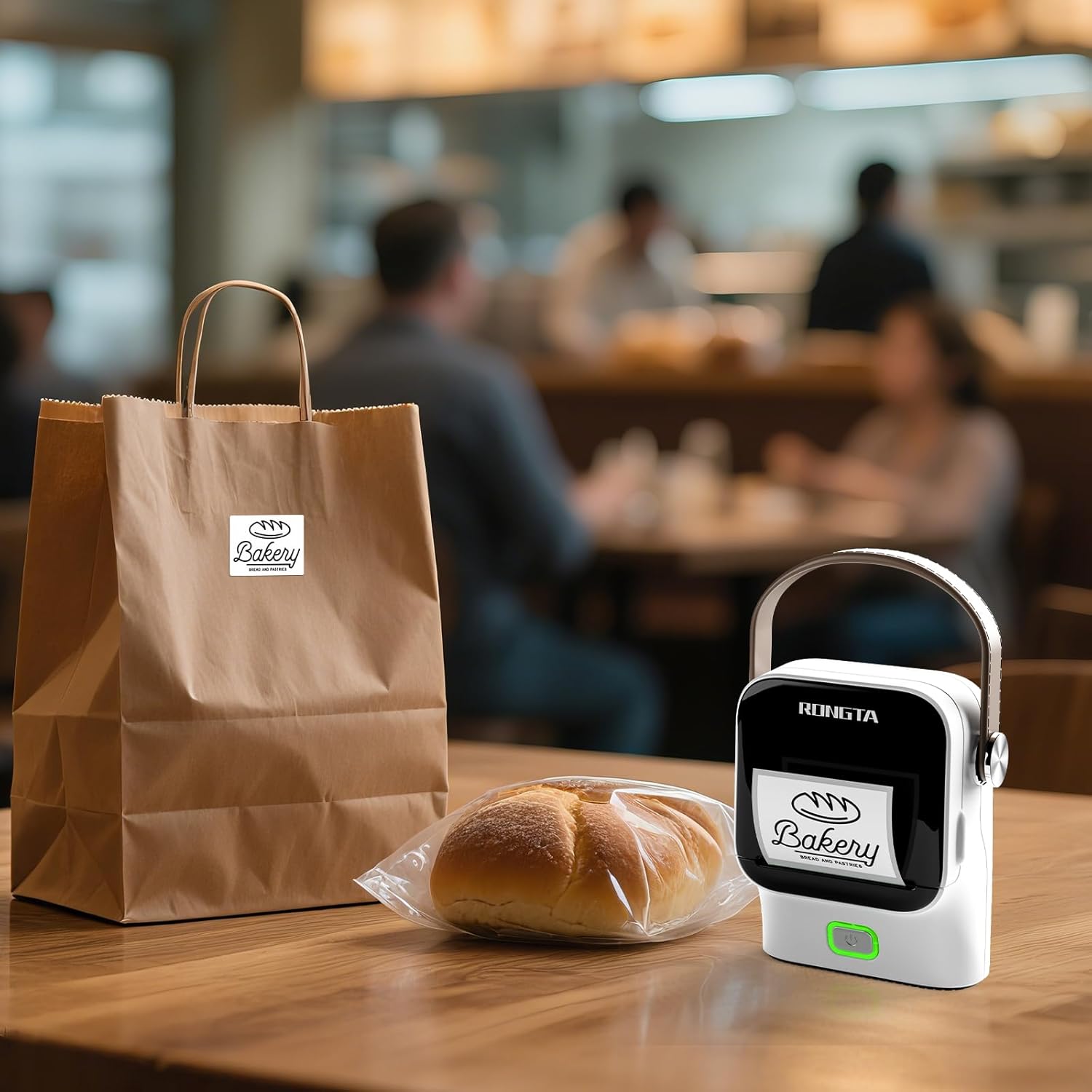 Rongta Bluetooth Label Maker Machine with Tape,Portable Wireless Labeler Machine,Handheld Sticker Maker for Barcode Labels,Home School Supplies,USB Rechargeable,Compatible with iOS/Android, White - Image 8