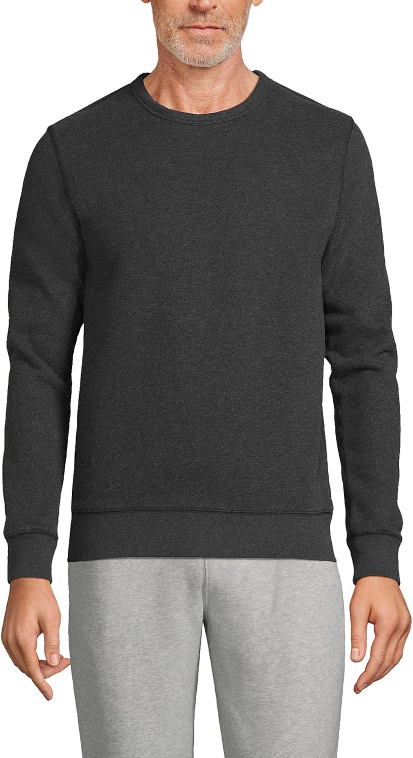 Lands' End Men's Long Sleeve Serious Sweats Crewneck Sweatshirt