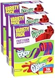 Fruit Roll-Ups, Fruit by the Foot, Gushers, Snacks Variety Pack, 16 ct (Pack of 3)