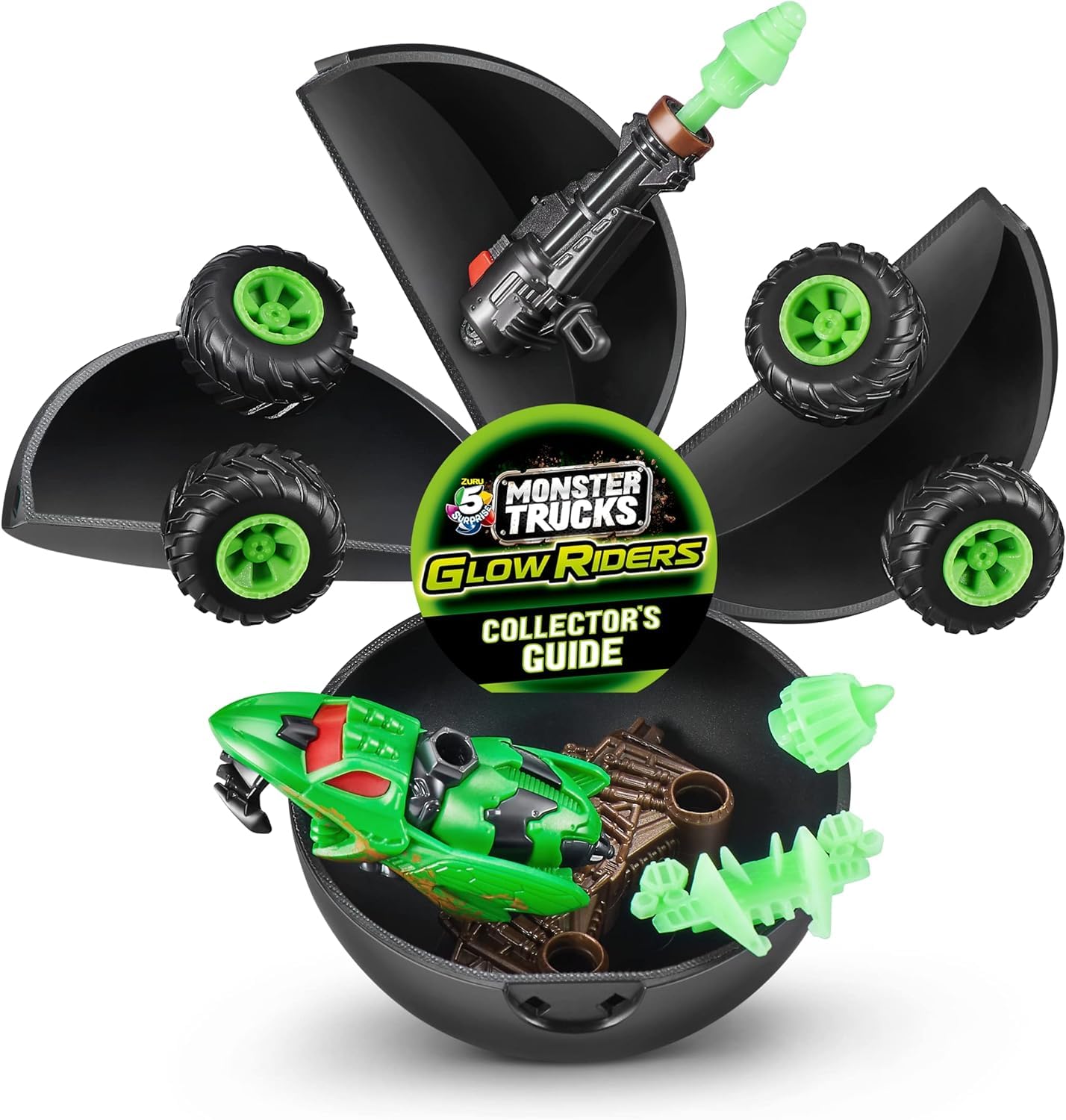 新品　まとめ売り　Monster Trucks glow riders カプセル 5つまとめ売りMonster Trucks glow riders カプセル