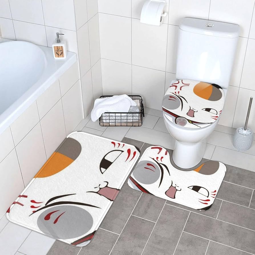 Amazon | 夏目友人帳 ニャンコ先生 っています トイレマット 3点