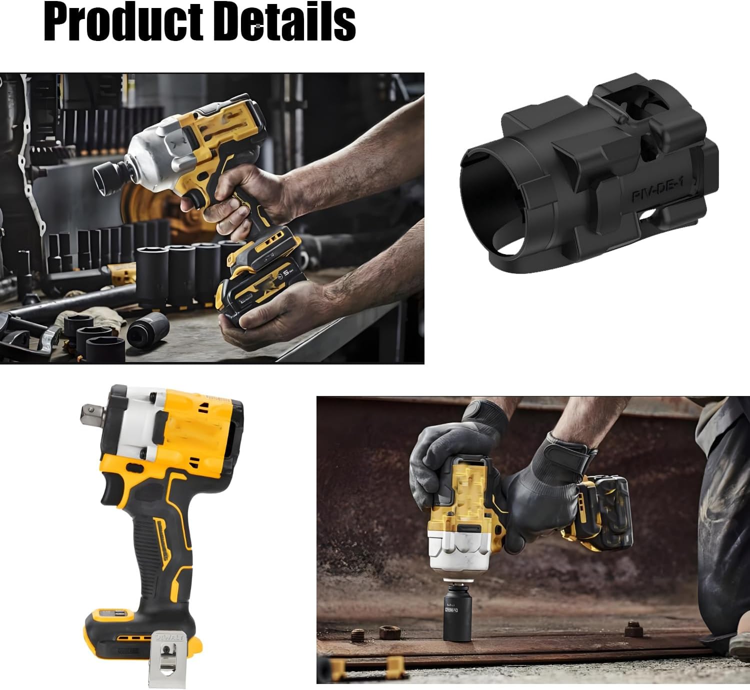 PB921-22-23-QZ Protective Boot, Compatible with DEWALT 20V MAX* Impact Wrenches, For Modells DCF921 DCF922 DCF923.(1 PACK)