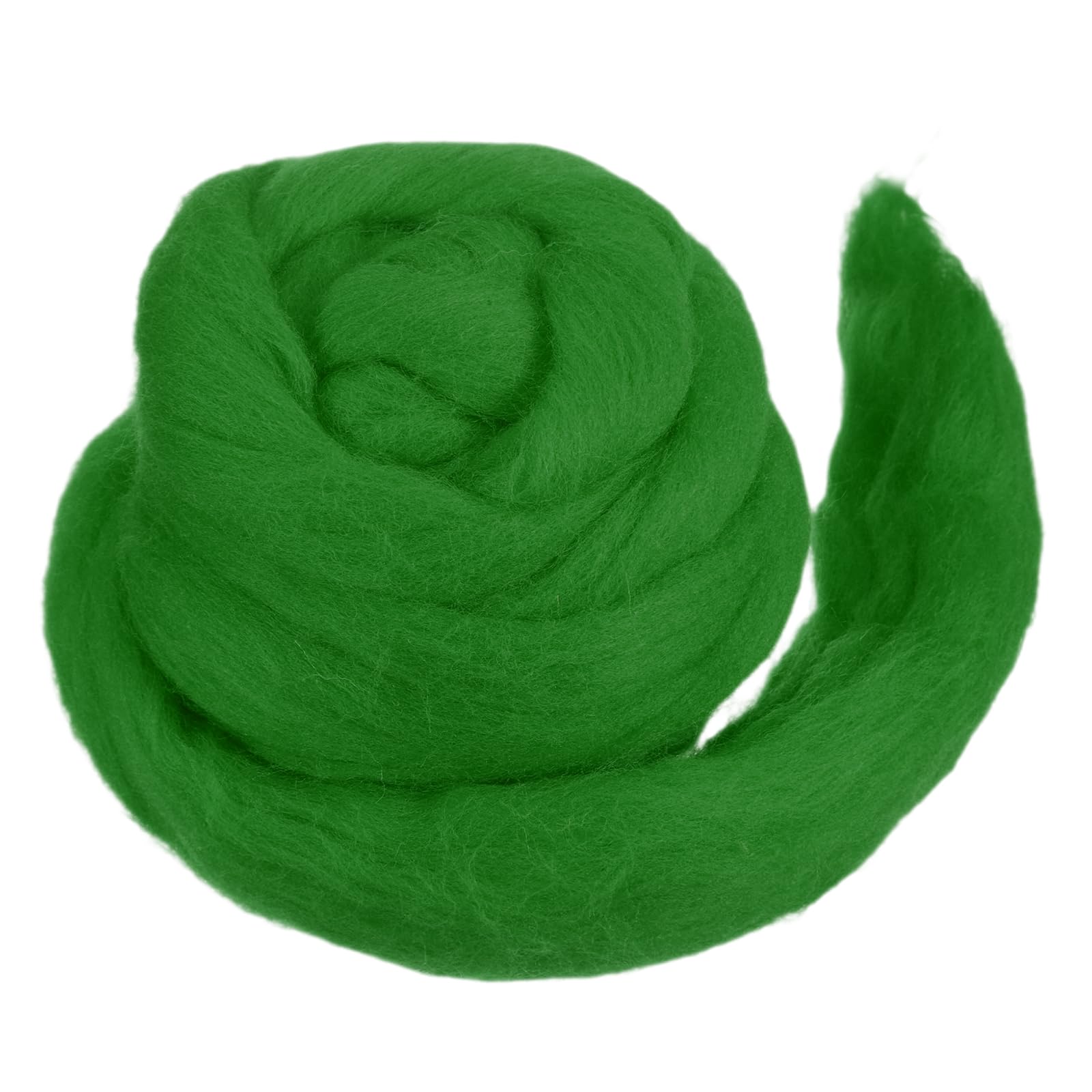 MECCANIXITY Wool Roving Yarn Soft Felting Wool 50g/1.76oz Pure Chunky Roving Yarn for Needle Felting Knitting Blanket Spinning Weaving Art DIY Craft Dark Green