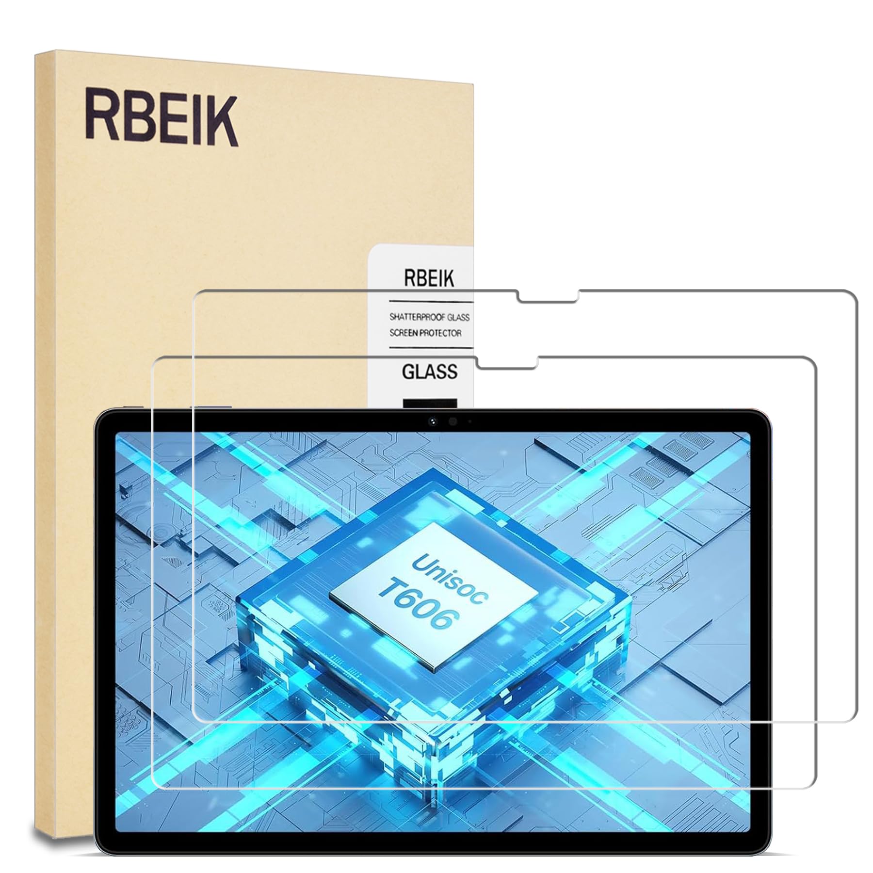 RBEIK2PACK 9H Hardness Tempered Glass Screen Protector for UMIDIGI G5 Tab/UMIDIGI G5 Tab Kids 10.1" Tablet