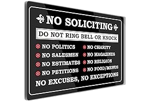 DAY SLEEPER SIGN FOR DOOR: No Soliciting Sign for Front Door Decor,...