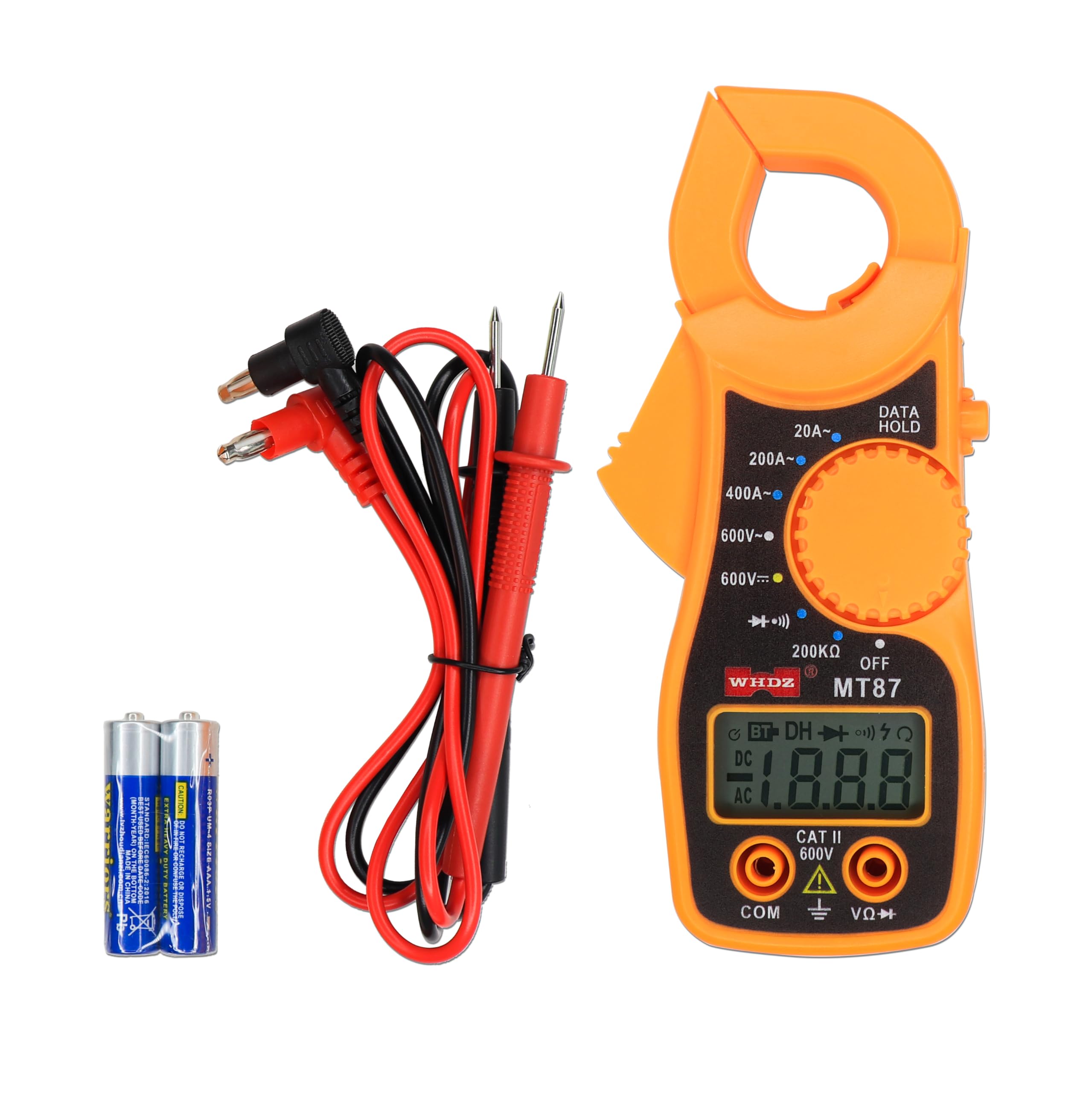 MT87 2000 Counts LCD Digital Battery Powered Clamp Multimeter