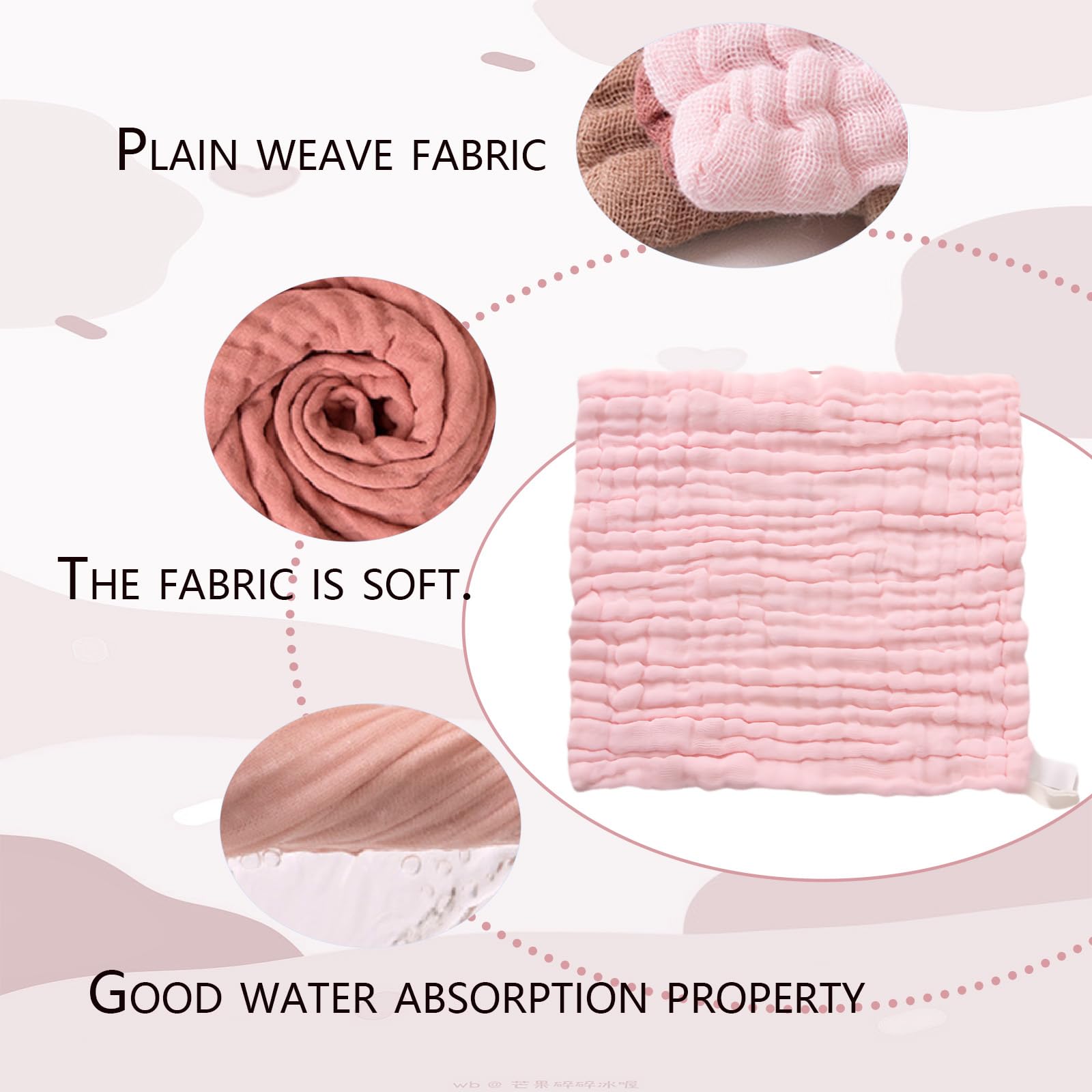 5 Pcs Muslin Cloths for Baby Soft Baby Muslin Cloths - Image 3