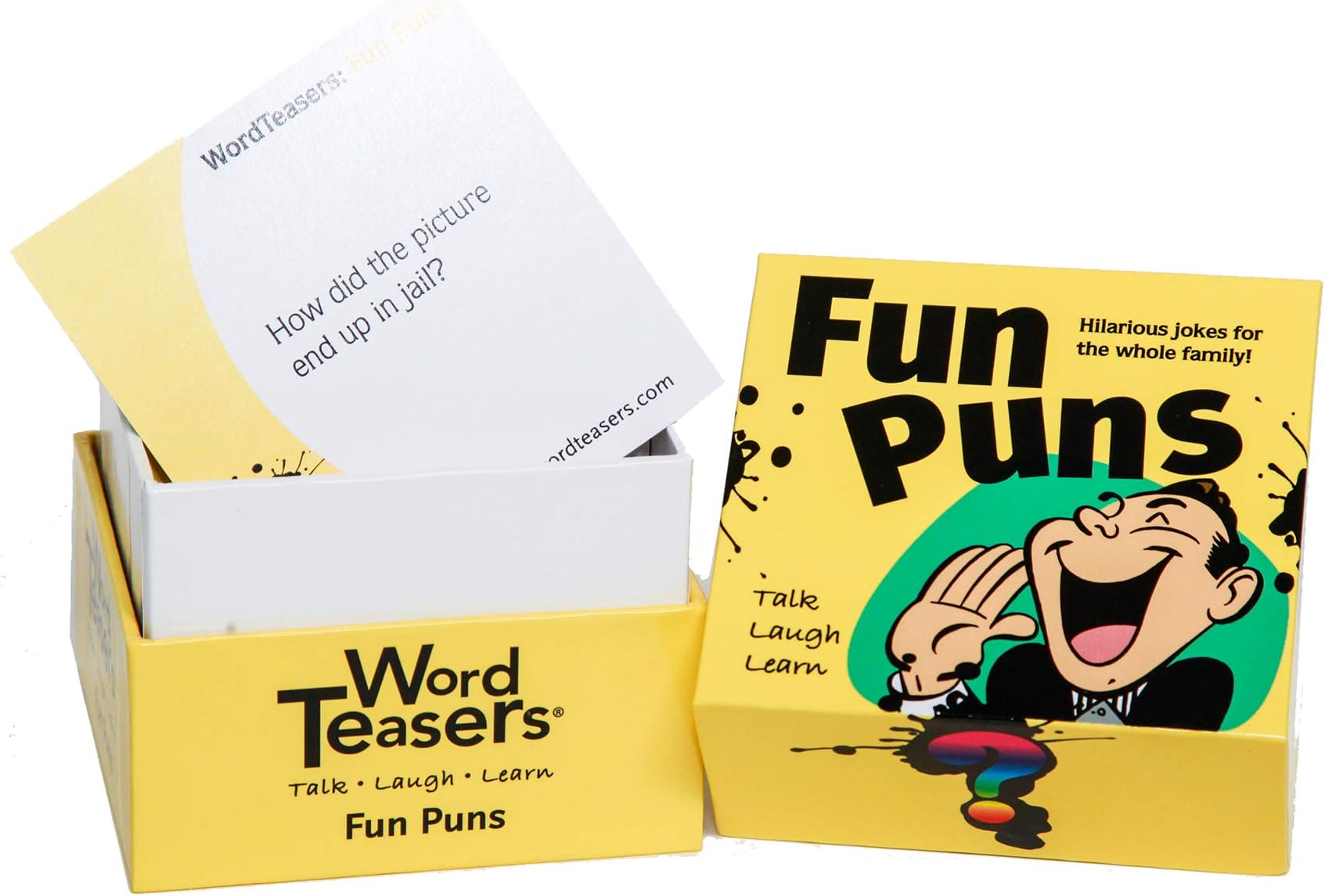 ? WORD TEASERS Fun Puns - Fun & Funny Joke Cards for Kids & Adults - A Pun Card Game Full of Cheesy Jokes - Word Riddle Pun Game - 150 Joke Cards for Adults & Kids