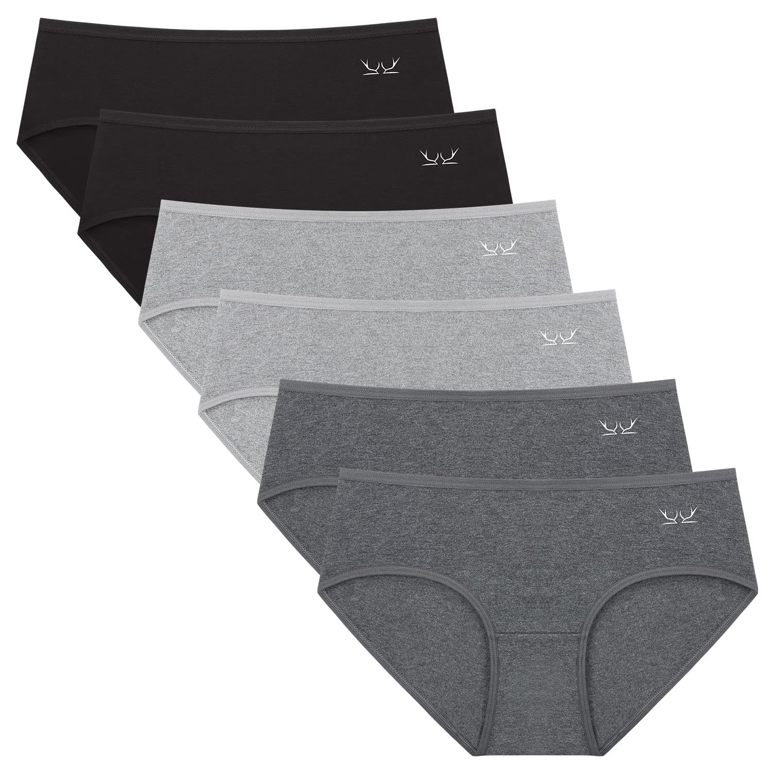 Snapklik.com : Womens Underwear Soft Cotton Hipster Panties Breathable Briefs 5 Or 6 Pack
