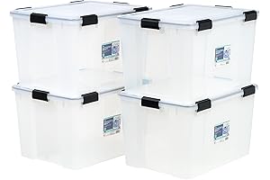 EZY Storage 74QT Weathertight Plastic Storage Bin (4 Pack)