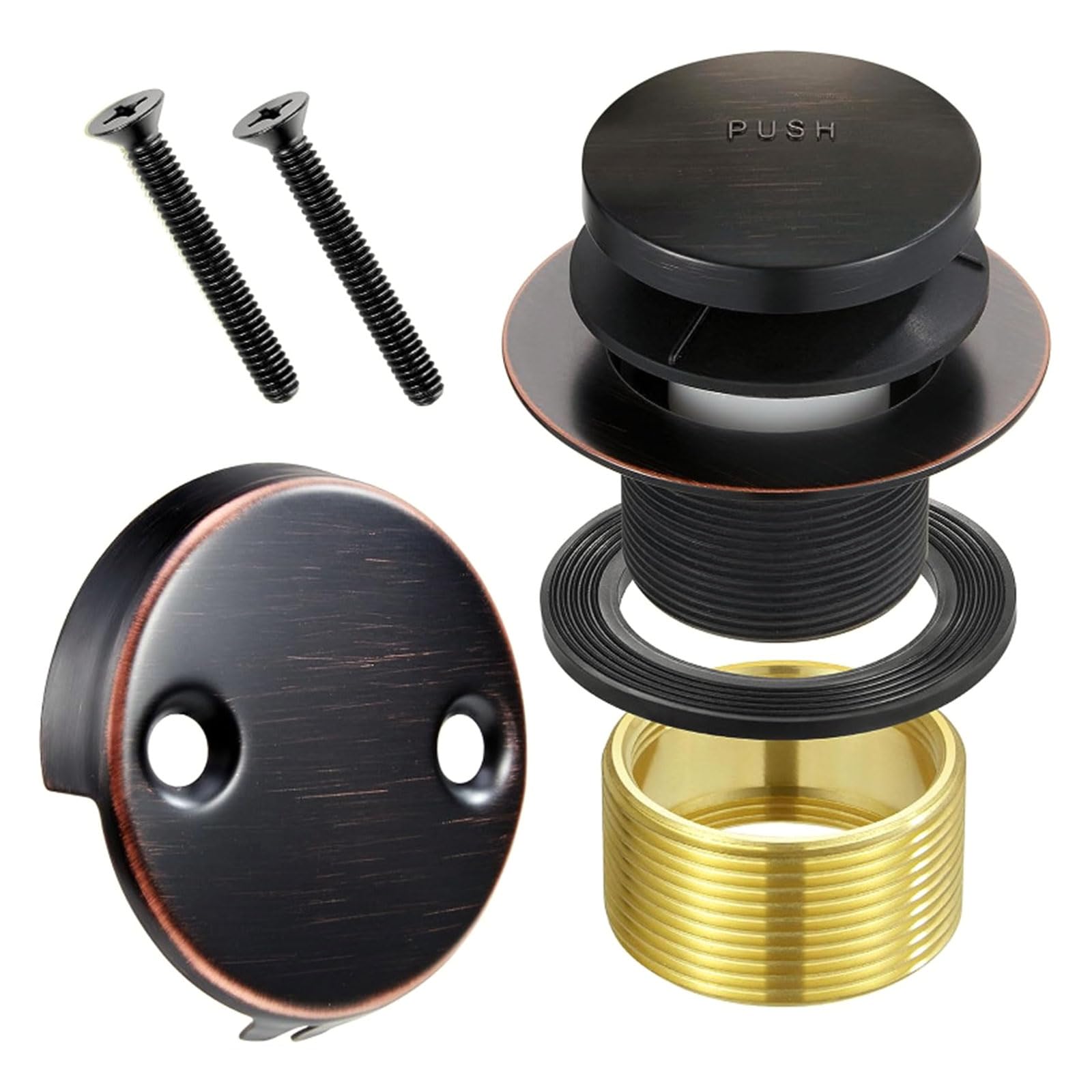 Yrohgkpn D Rain Replacement Set With 2 Hole Overflows Cover Contemporary Bathtub Rain Assembly Set With Toe Functionality Coarse Threa Assembly
