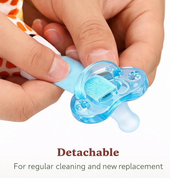 Ciuccio per bambini con peluche - silicone senza BPA - ciuccio ciuccio (Giraphe) - 3
