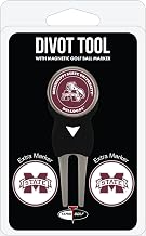 Team Golf NCAA Divot Tool with 3 Golf Ball Markers Pack, Markers are Removable Magnetic Double-Sided Enamel
