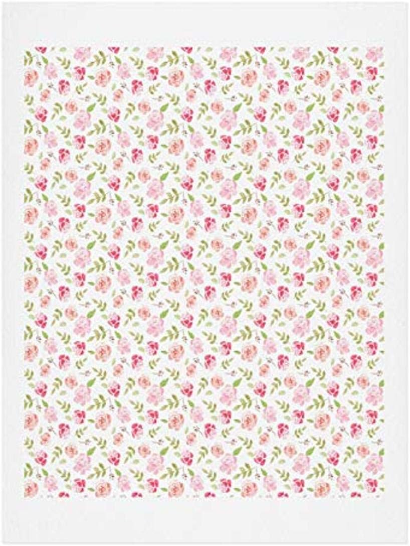 Deny Designs Wonder Forest Floral Rose Art Print, 8" x 10", Pink