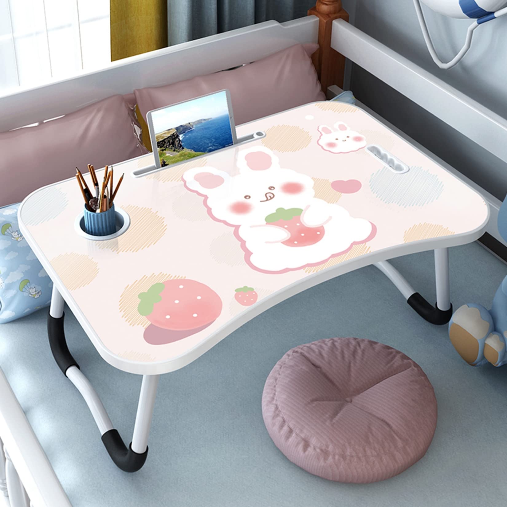 Amazon.co.jp: テーブル ローテーブル 折りたたみ式 可愛い ピンク